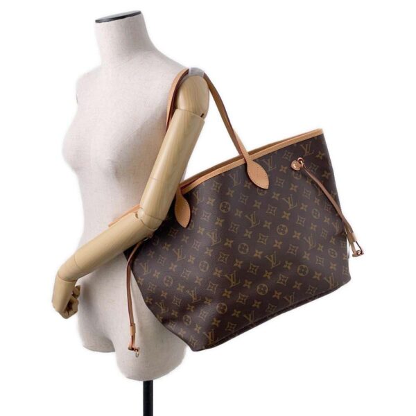 9383494 05 Louis Vuitton Neverfull MM Monogram Tote Bag with Pouch