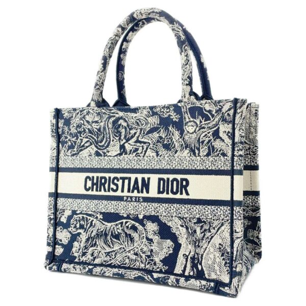 9386921 01 Christian Dior Book Tote Reverse Toile de Jouy Small Tote Bag