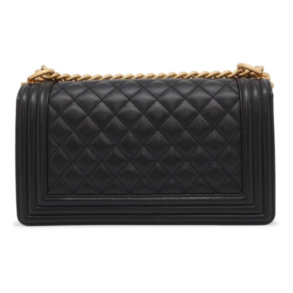 9392236 03 Chanel Boy Chanel Matelasse Caviar Bag Black