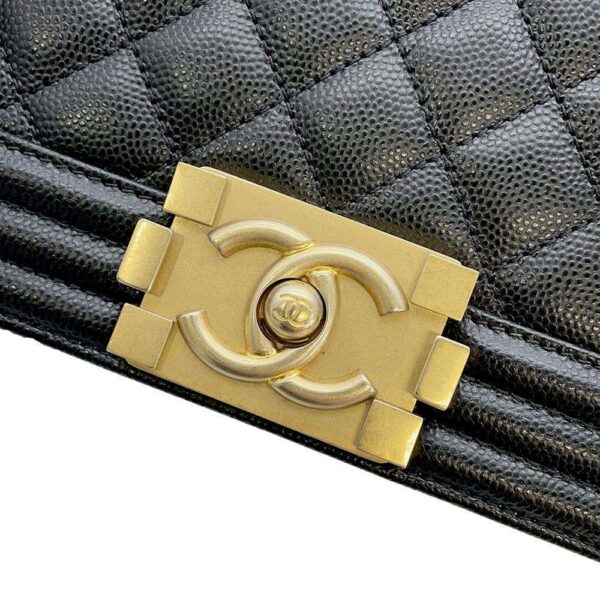 9392236 10 Chanel Boy Chanel Matelasse Caviar Bag Black