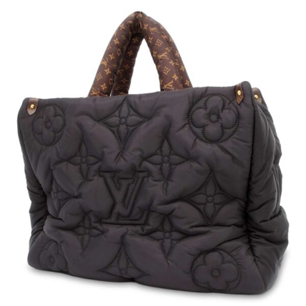 9394704 01 Louis Vuitton On The Go GM Recycled Nylon Tote Bag Black