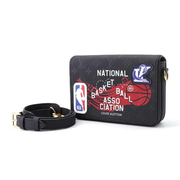 9394810 01 Louis Vuitton Studio Messenger Empreinte Cowhide Bag Black NBA