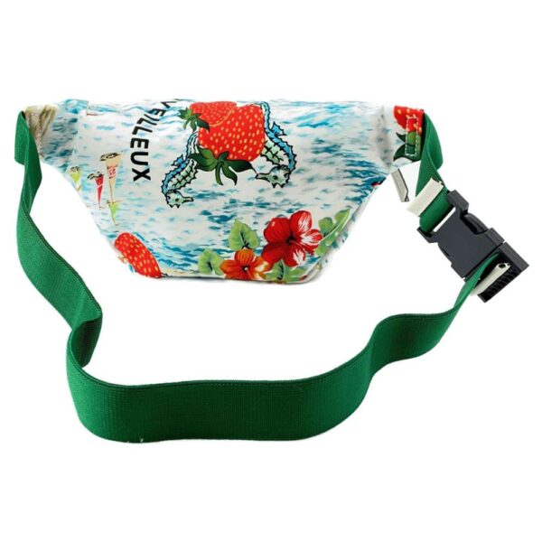 9398498 03 Gucci Nylon Waist Pouch Strawberry Seahorse