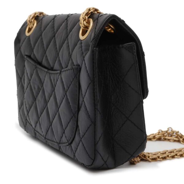 9398535 02 Chanel Matelasse 255 Mini Aged Calf Bag Black