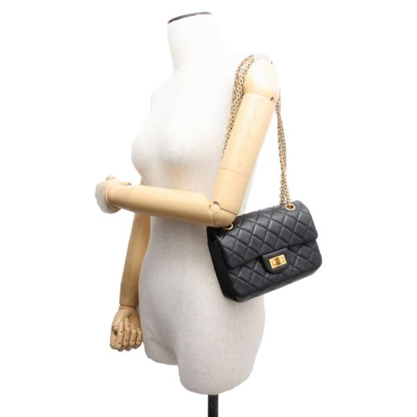 9398535 05 Chanel Matelasse 255 Mini Aged Calf Bag Black