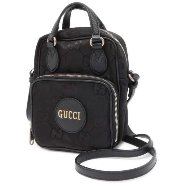 9401938 01 Gucci Off the Grid GG Nylon 2way Handbag Black