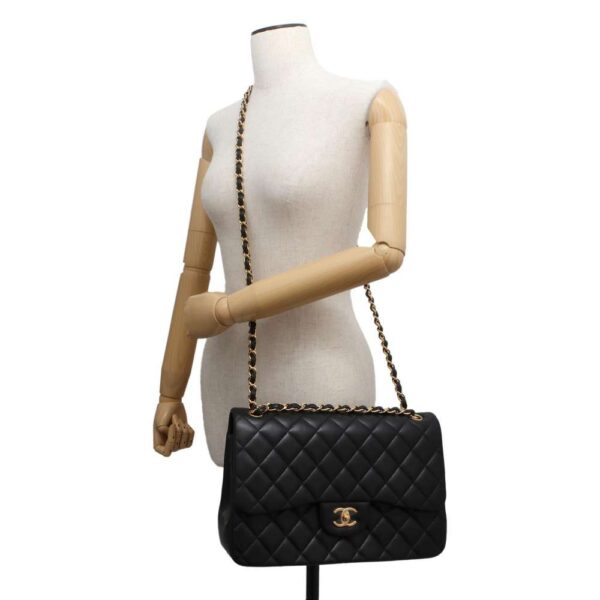 9405141 06 Chanel Matelasse 30 Coco Mark Lambskin Shoulder Bag Black