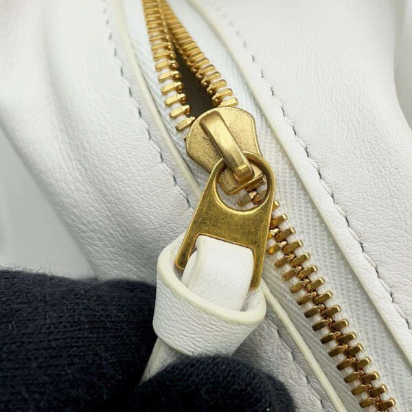 9407831 08 Bottega Veneta Double Knot Leather Mini Handbag White