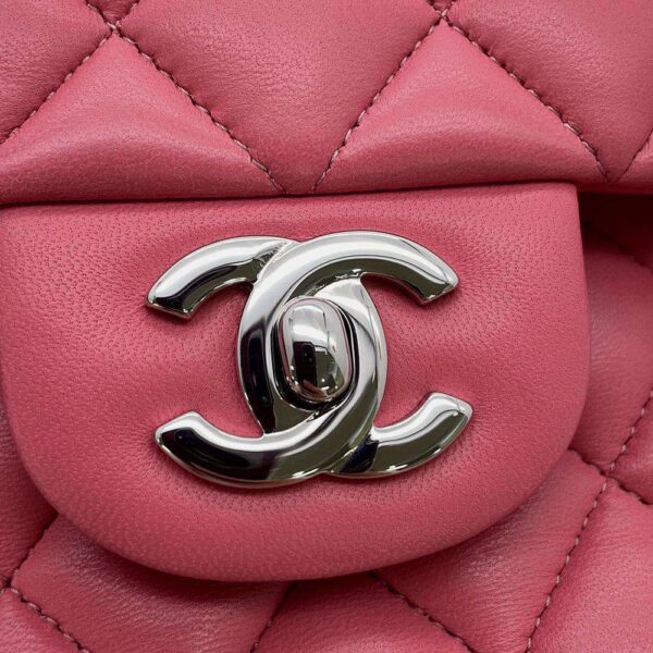 9419117 17 Chanel Matelasse 25 Coco Mark Lambskin Double Chain Shoulder Bag