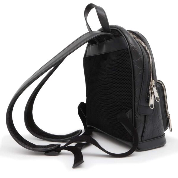 9427075 02 Gucci Guccissima GG Leather Backpack Black