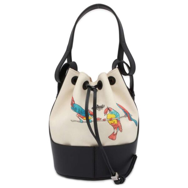 9429147 01 Loewe Balloon Canvas Leather Shoulder Bag