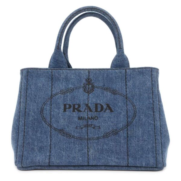 9443204 01 Prada Canapa Denim Tote Bag 2way