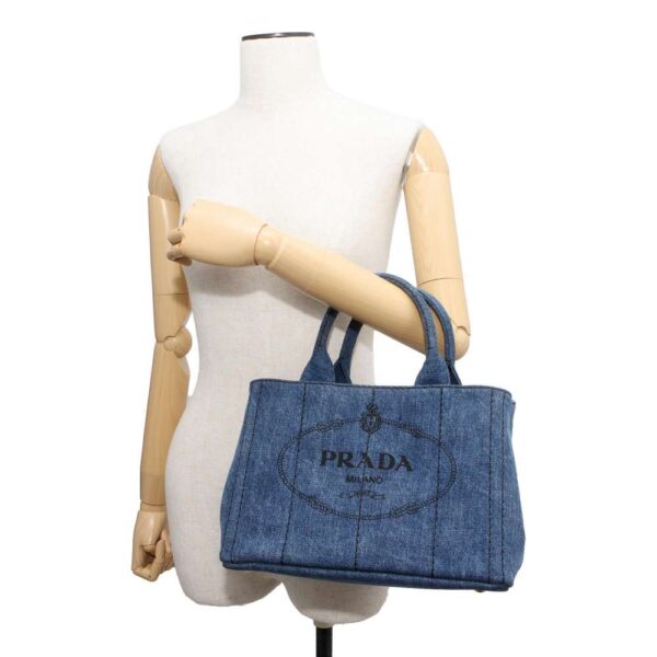 9443204 04 Prada Canapa Denim Tote Bag 2way