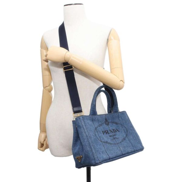 9443204 05 Prada Canapa Denim Tote Bag 2way