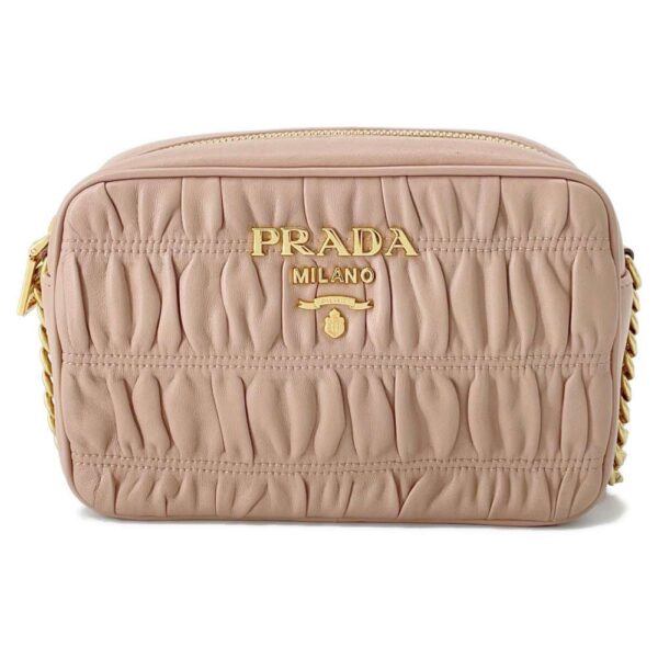 9449824 01 Prada Chain Shoulder Bag Lambskin Pink