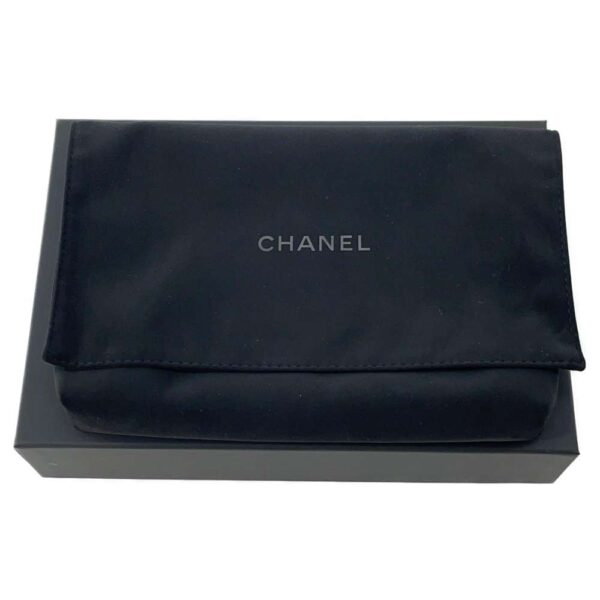 9454576 08 Chanel Matelasse Coco Mark Caviar Chain Clutch Bag Black