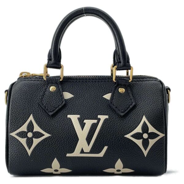 9461499 01 Louis Vuitton Nano Speedy Monogram Empreinte Shoulder Bag Black