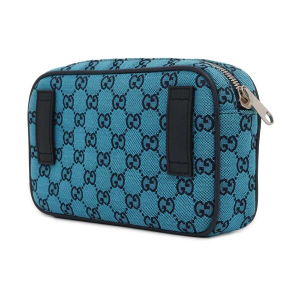 9462489 02 Gucci GG Canvas Waist Bag Blue