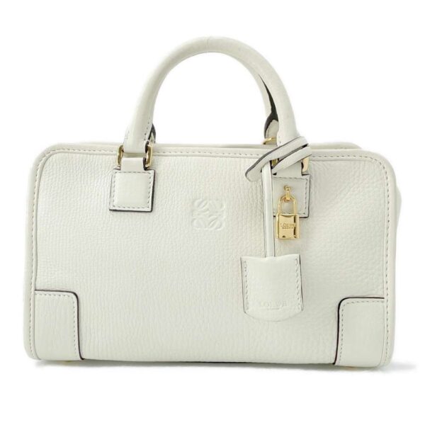 9463325 01 Loewe Amazona 23 Leather 2way Shoulder Bag White