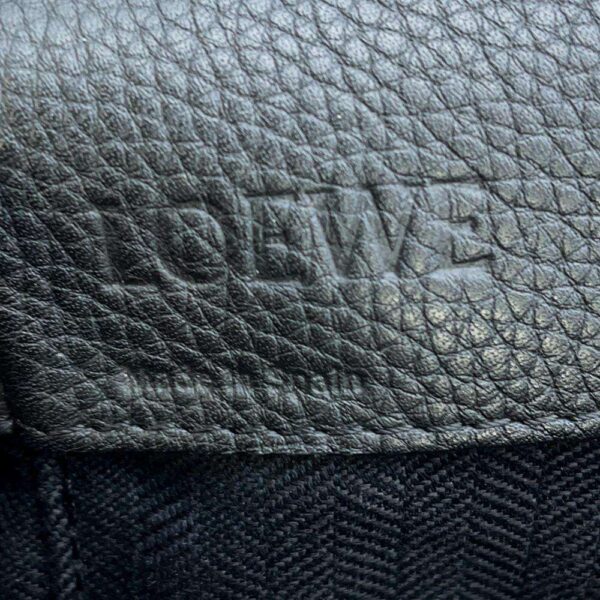 9463363 14 Loewe Puzzle Messenger Anagram Leather Shoulder Bag Black