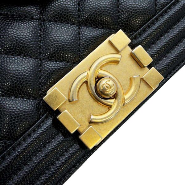 9464049 10 Chanel Boy Chanel Small Matelasse Coco Mark Lambskin Shoulder Bag Black