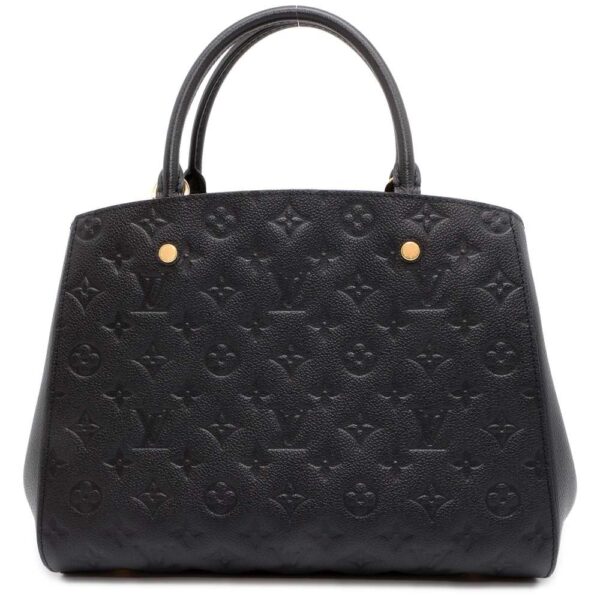 9465152 01 Louis Vuitton Montaigne MM Monogram Empreinte Handbag Black