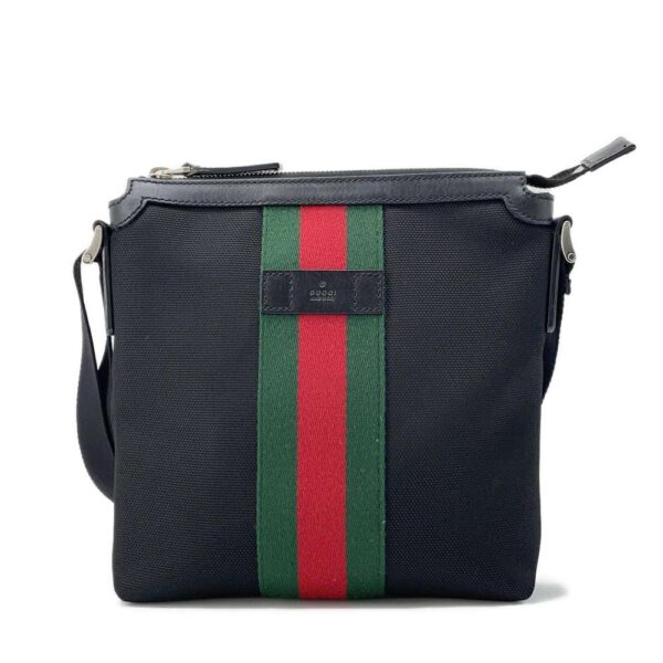 9471696 01 Gucci Sherry Line Canvas Shoulder Bag Web Black