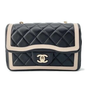 9497696 01 Chanel Bubble Handbag Nylon Black