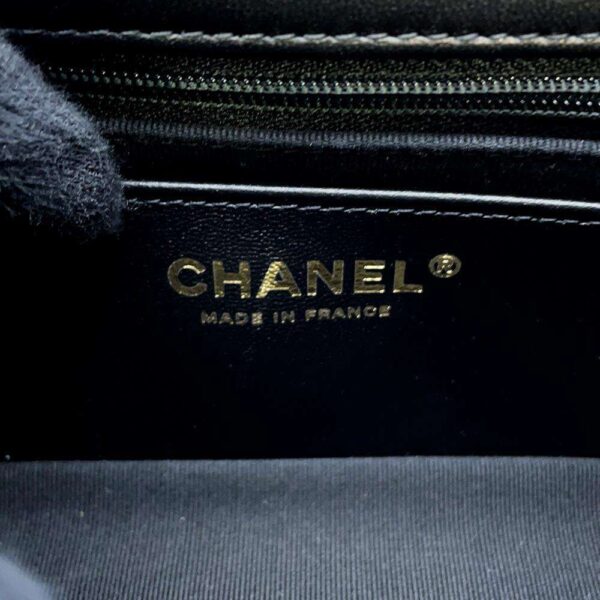 9497696 13 Chanel Matelasse Coco Mark Lambskin Shoulder Bag Black