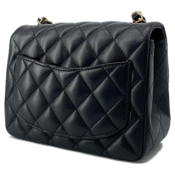 9498266 02 Chanel Matelasse Mini Lambskin Shoulder Bag Black