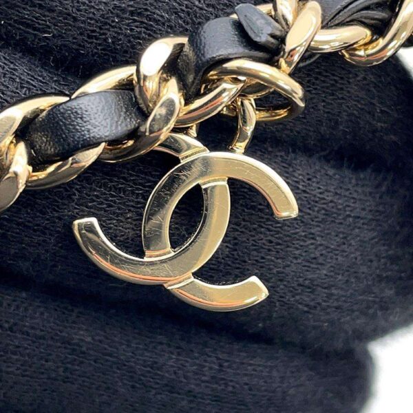 9499119 12 Chanel Coco Mark Leather Body Bag Black