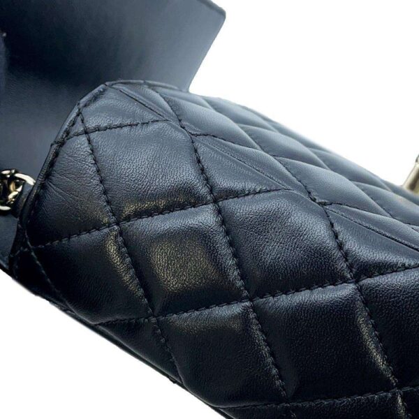 9502390 10 Chanel Mini Matelasse Coco Mark Heart Lambskin Shoulder Bag Black