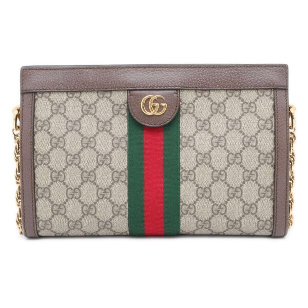 9502826 01 Gucci GG Supreme Ophidia Small Chain Shoulder Bag