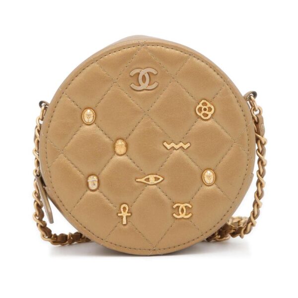 9503038 01 Chanel Cocomark Matelasse Round Lambskin Bag