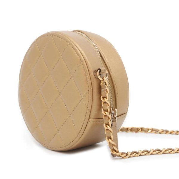 9503038 02 Chanel Cocomark Matelasse Round Lambskin Bag