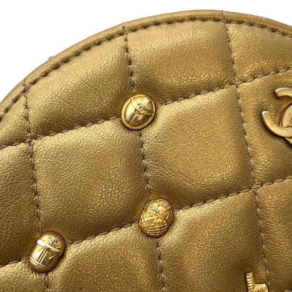 9503038 08 Chanel Cocomark Matelasse Round Lambskin Bag