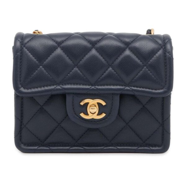 9503526 01 Chanel Mini Matelasse Coco Mark Caviar Shoulder Bag