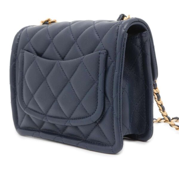 9503526 02 Chanel Mini Matelasse Coco Mark Caviar Shoulder Bag