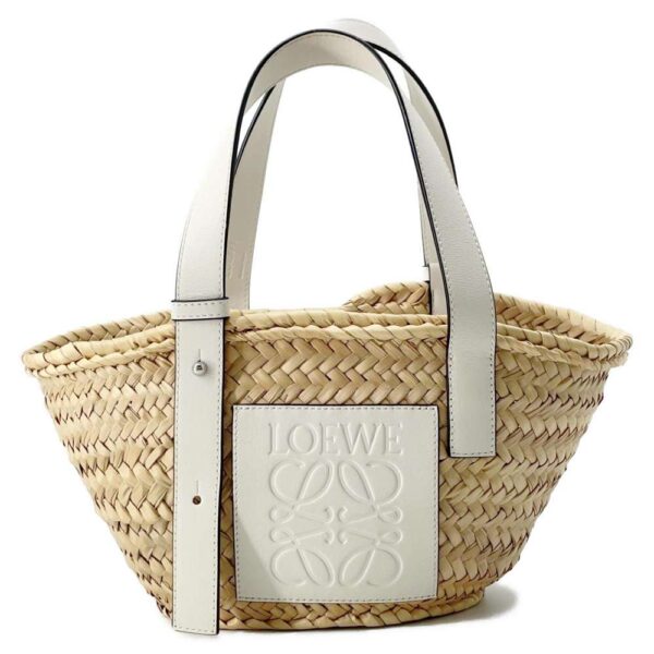 9506978 01 Loewe Basket Bag Small White