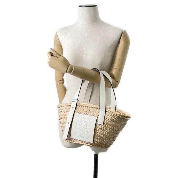 9506978 04 Loewe Basket Bag Small White