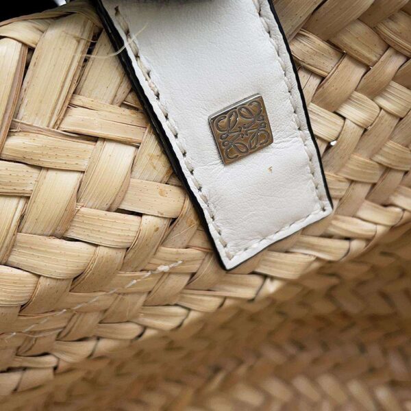 9506978 09 Loewe Basket Bag Small White