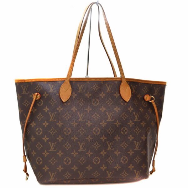 9513 16 Louis Vuitton Neverfull MM Monogram Canvas Tote Bag Brown