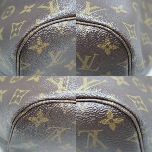 9513 25 Louis Vuitton Neverfull MM Monogram Canvas Tote Bag Brown