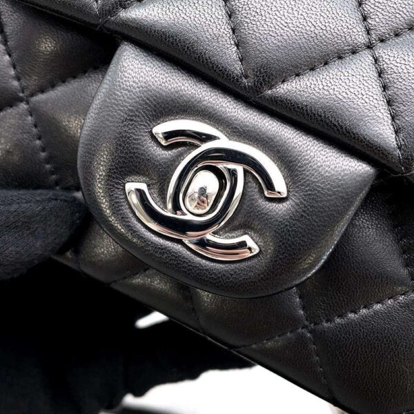 9514935 08 Chanel Mini Matelasse Coco Mark Lambskin Shoulder Bag Black