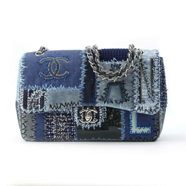 9528109 01 Chanel Patchwork Coco Mark Denim Shoulder Bag