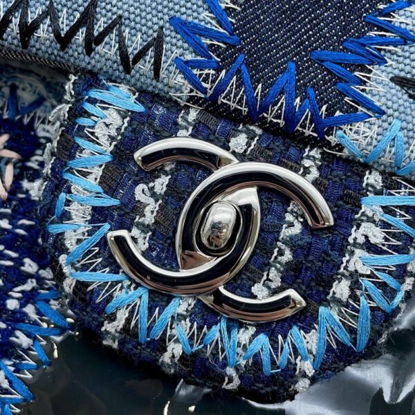 9528109 09 Chanel Patchwork Coco Mark Denim Shoulder Bag