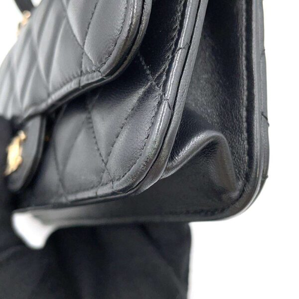 9531079 08 Chanel Flap Phone Case Matelasse Coco Mark Lambskin Shoulder Bag Black