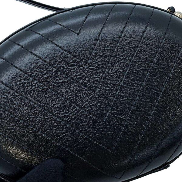 9535923 10 Chanel La Pausa V Stitch Leather Bag Black