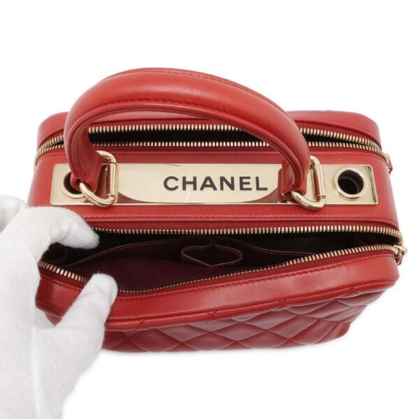 9535961 07 Chanel Matelasse Coco Mark Bowling Lambskin 2way Bag