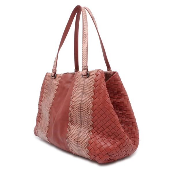 9537149 02 Bottega Veneta Intrecciato Ayers Python Tote Bag